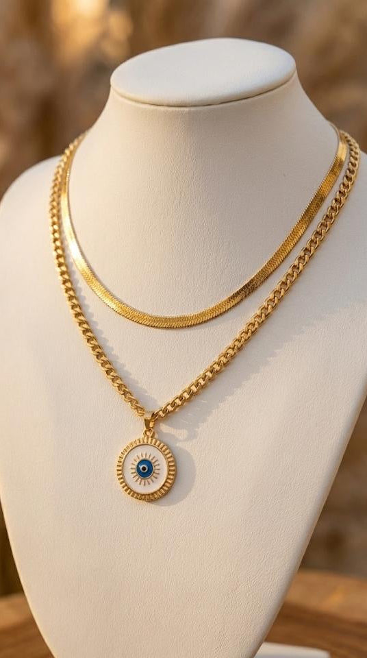 White Amulet Necklace