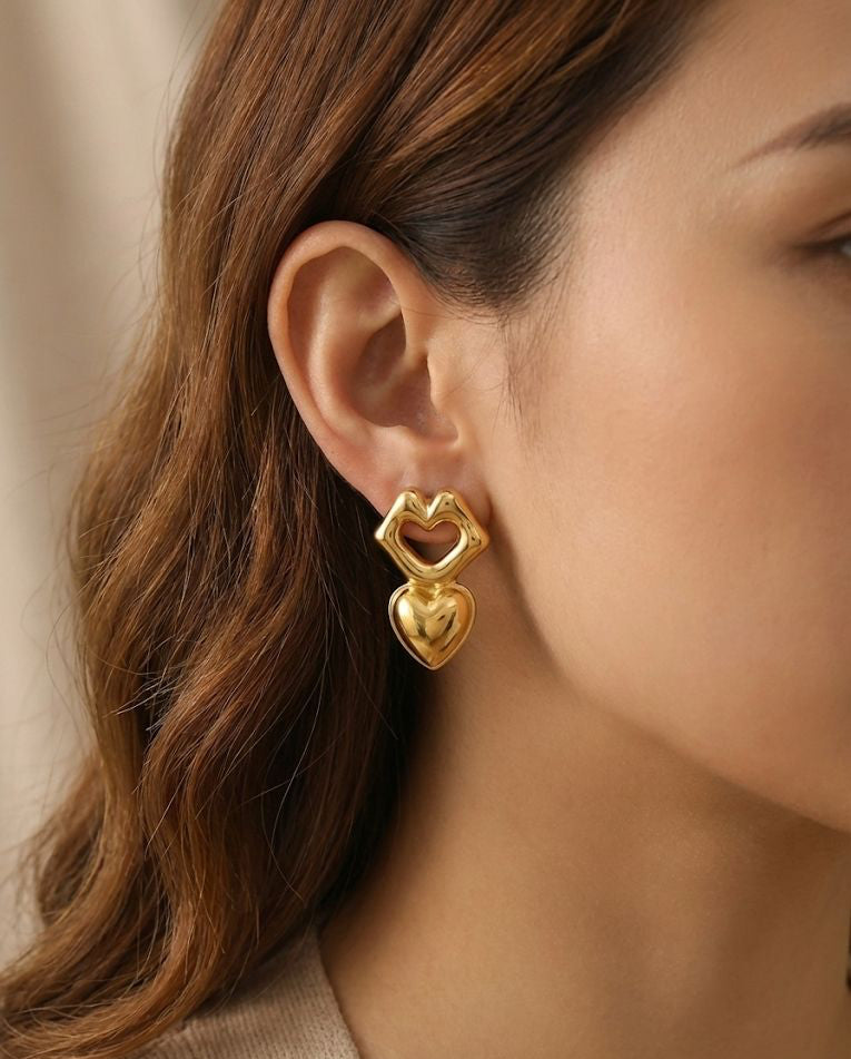 Orecchini "Cascata di Cuori"