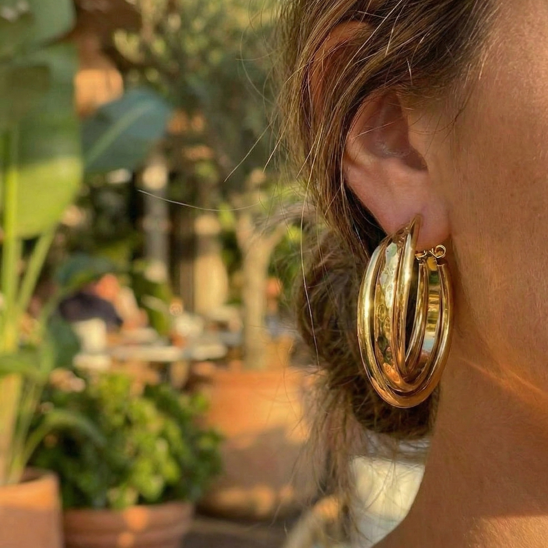 Orecchini Golden Trio