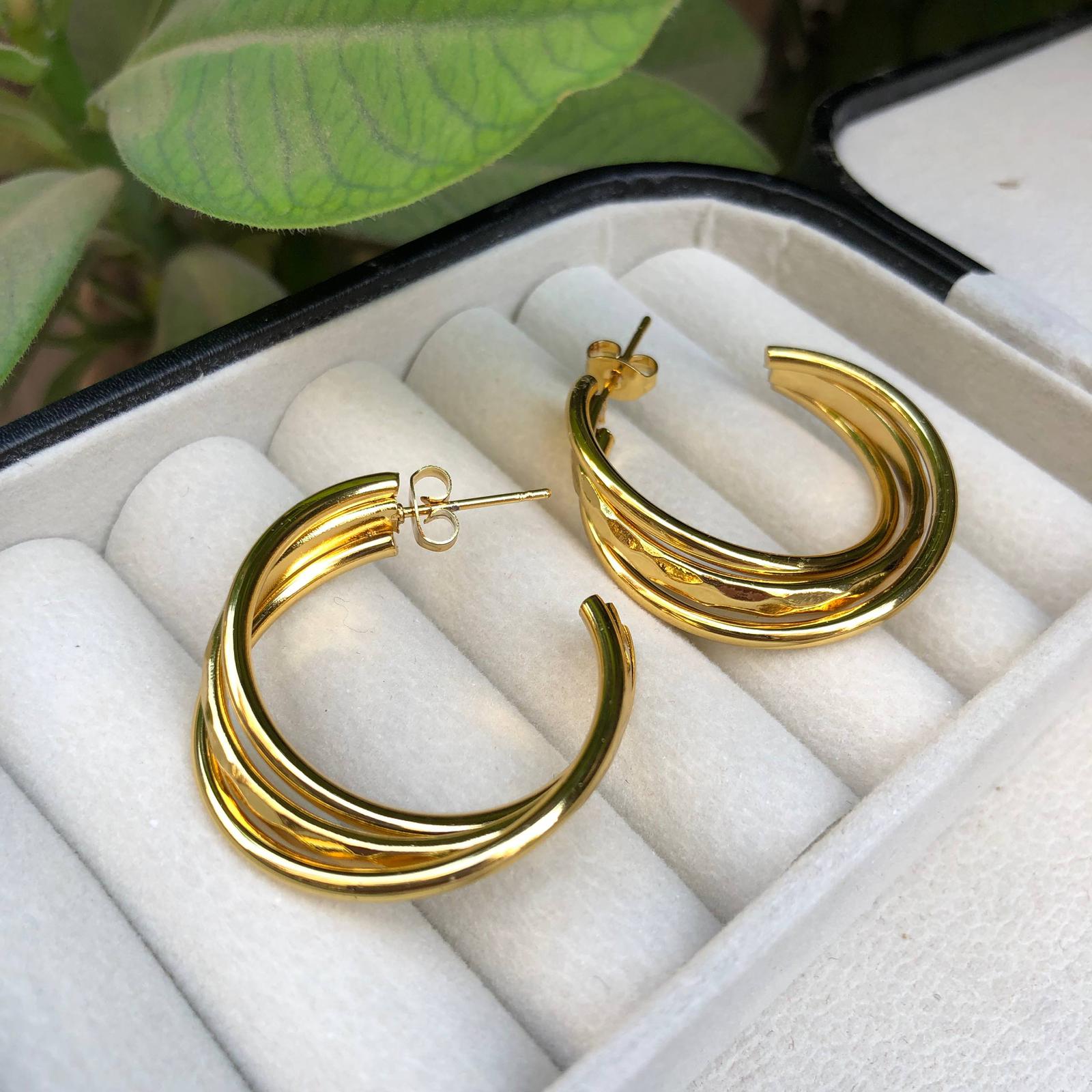 Orecchini Golden Trio